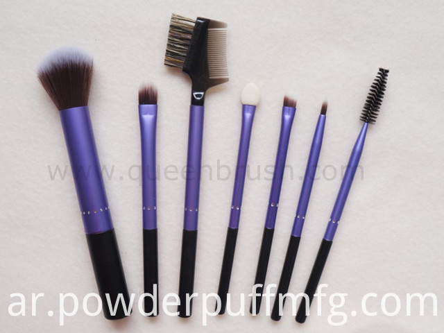 Metal Handle 7PCS Cosmetic Brushes for Make-up Cosmetics